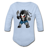 Character #51 Organic Long Sleeve Baby Bodysuit - sky