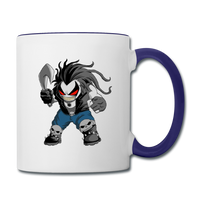 Character #51 Contrast Coffee Mug - white/cobalt blue