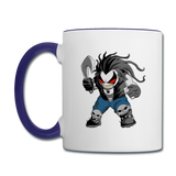 Character #51 Contrast Coffee Mug - white/cobalt blue