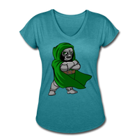 Character #53 Women's Tri-Blend V-Neck T-Shirt - heather turquoise