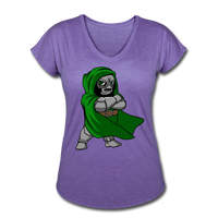 Character #53 Women's Tri-Blend V-Neck T-Shirt - purple heather