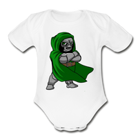 Character #53 Organic Short Sleeve Baby Bodysuit - white