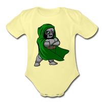 Character #53 Organic Short Sleeve Baby Bodysuit - washed yellow