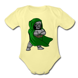 Character #53 Organic Short Sleeve Baby Bodysuit - washed yellow