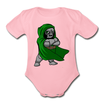 Character #53 Organic Short Sleeve Baby Bodysuit - light pink