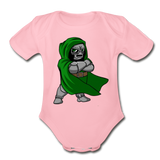 Character #53 Organic Short Sleeve Baby Bodysuit - light pink