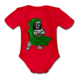 Character #53 Organic Short Sleeve Baby Bodysuit - red