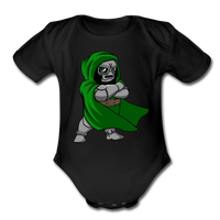Character #53 Organic Short Sleeve Baby Bodysuit - black
