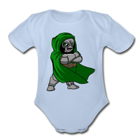 Character #53 Organic Short Sleeve Baby Bodysuit - sky