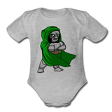 Character #53 Organic Short Sleeve Baby Bodysuit - heather gray