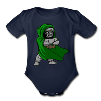 Character #53 Organic Short Sleeve Baby Bodysuit - dark navy