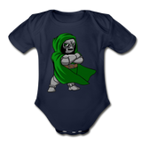 Character #53 Organic Short Sleeve Baby Bodysuit - dark navy