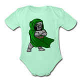 Character #53 Organic Short Sleeve Baby Bodysuit - light mint