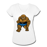 Character #54 Women's Tri-Blend V-Neck T-Shirt - white