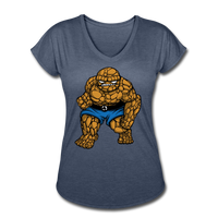 Character #54 Women's Tri-Blend V-Neck T-Shirt - navy heather