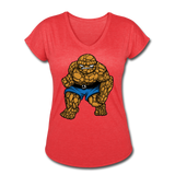 Character #54 Women's Tri-Blend V-Neck T-Shirt - heather red