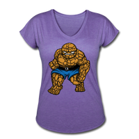 Character #54 Women's Tri-Blend V-Neck T-Shirt - purple heather