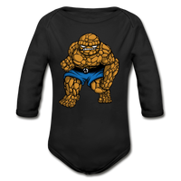 Character #54 Organic Long Sleeve Baby Bodysuit - black