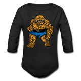 Character #54 Organic Long Sleeve Baby Bodysuit - black