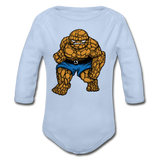 Character #54 Organic Long Sleeve Baby Bodysuit - sky
