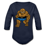 Character #54 Organic Long Sleeve Baby Bodysuit - dark navy