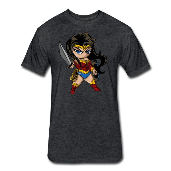 Character #55 Fitted Cotton/Poly T-Shirt by Next Level - heather black