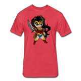 Character #55 Fitted Cotton/Poly T-Shirt by Next Level - heather red