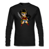 Character #55 Men's Long Sleeve T-Shirt by Next Level - black