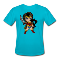 Character #55 Men’s Moisture Wicking Performance T-Shirt - turquoise