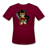 Character #55 Men’s Moisture Wicking Performance T-Shirt - burgundy