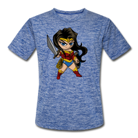 Character #55 Men’s Moisture Wicking Performance T-Shirt - heather blue