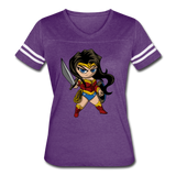 Character #55 Women’s Vintage Sport T-Shirt - vintage purple/white