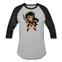 Character #55 Baseball T-Shirt - heather gray/black
