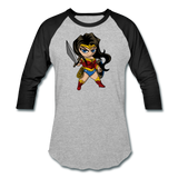 Character #55 Baseball T-Shirt - heather gray/black
