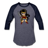 Character #55 Baseball T-Shirt - heather blue/navy