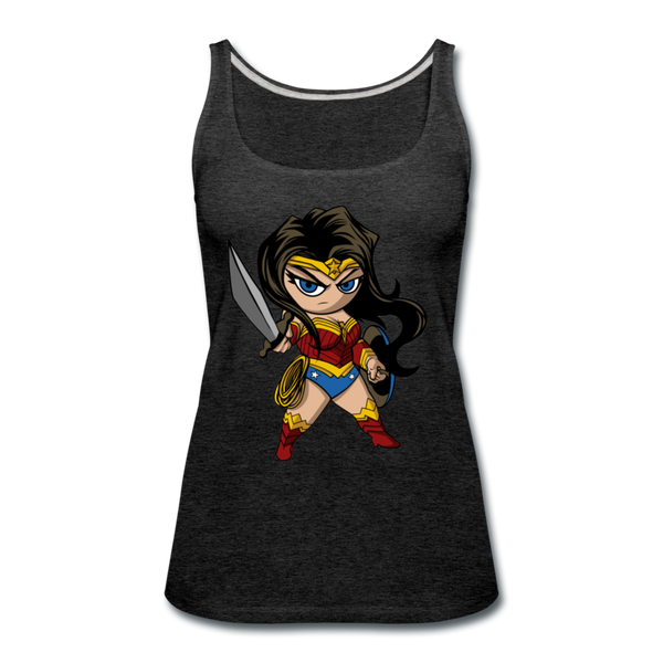 Character #55 Women’s Premium Tank Top - charcoal gray