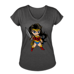 Character #55 Women's Tri-Blend V-Neck T-Shirt - deep heather