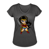 Character #55 Women's Tri-Blend V-Neck T-Shirt - deep heather