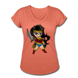 Character #55 Women's Tri-Blend V-Neck T-Shirt - heather bronze