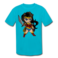 Character #55 Kids' Moisture Wicking Performance T-Shirt - turquoise