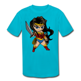 Character #55 Kids' Moisture Wicking Performance T-Shirt - turquoise