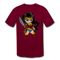 Character #55 Kids' Moisture Wicking Performance T-Shirt - burgundy