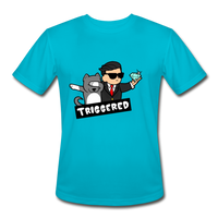 Triggered Diamond Hands Men’s Moisture Wicking Performance T-Shirt - turquoise