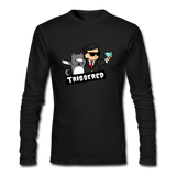 Triggered Diamond Hands Men's Long Sleeve T-Shirt by Next Level - black