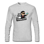 Triggered Diamond Hands Men's Long Sleeve T-Shirt by Next Level - heather gray