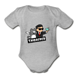 Triggered Diamond Hands Organic Short Sleeve Baby Bodysuit - heather gray