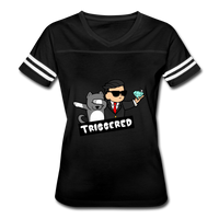 Triggered Diamond Hands Women’s Vintage Sport T-Shirt - black/white