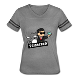 Triggered Diamond Hands Women’s Vintage Sport T-Shirt - heather gray/charcoal