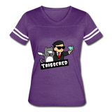 Triggered Diamond Hands Women’s Vintage Sport T-Shirt - vintage purple/white