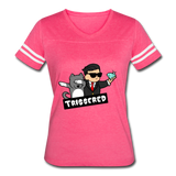 Triggered Diamond Hands Women’s Vintage Sport T-Shirt - vintage pink/white